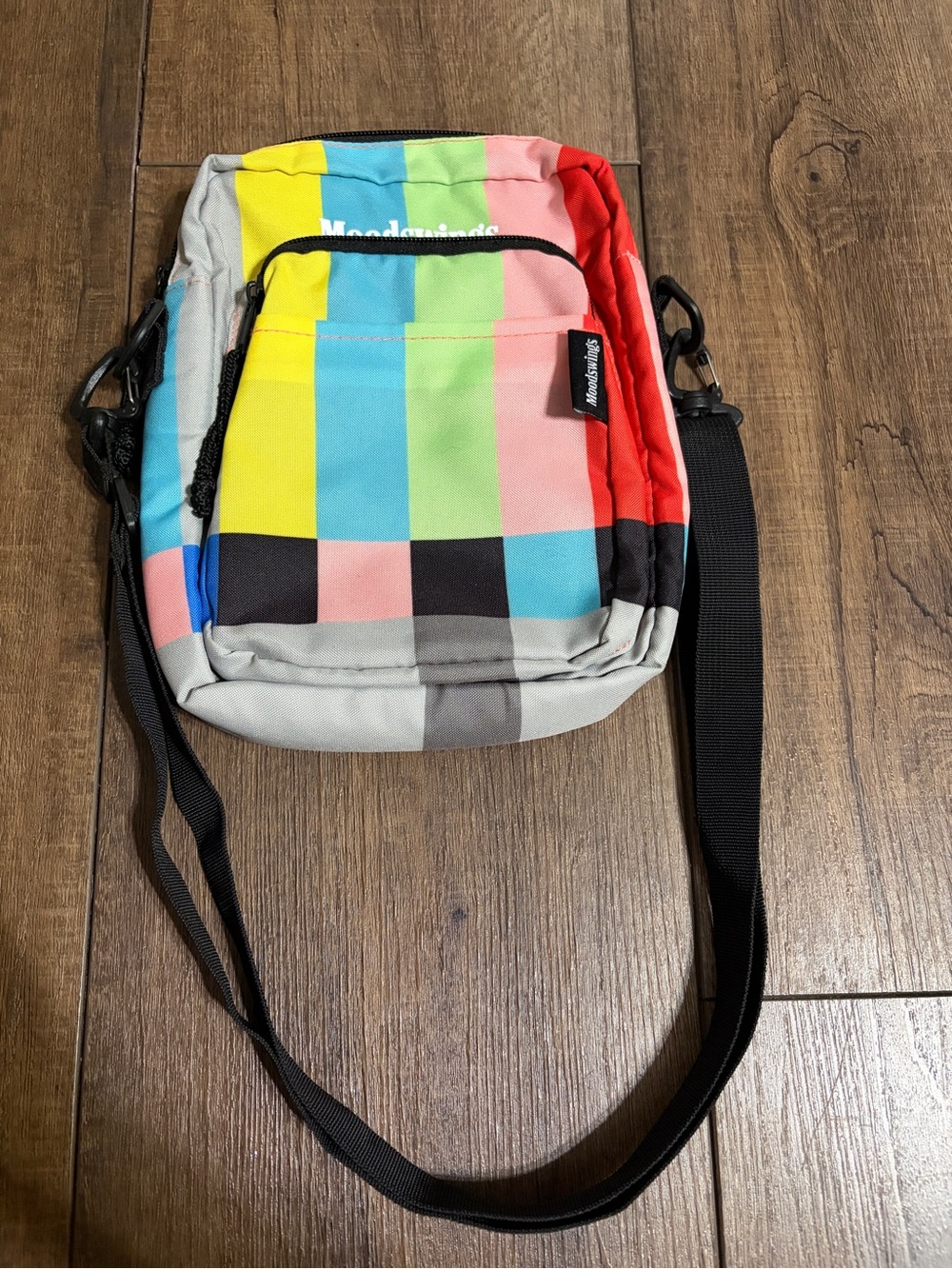 Moodswings TV Test Pattern Colorblock Crossbody Bag